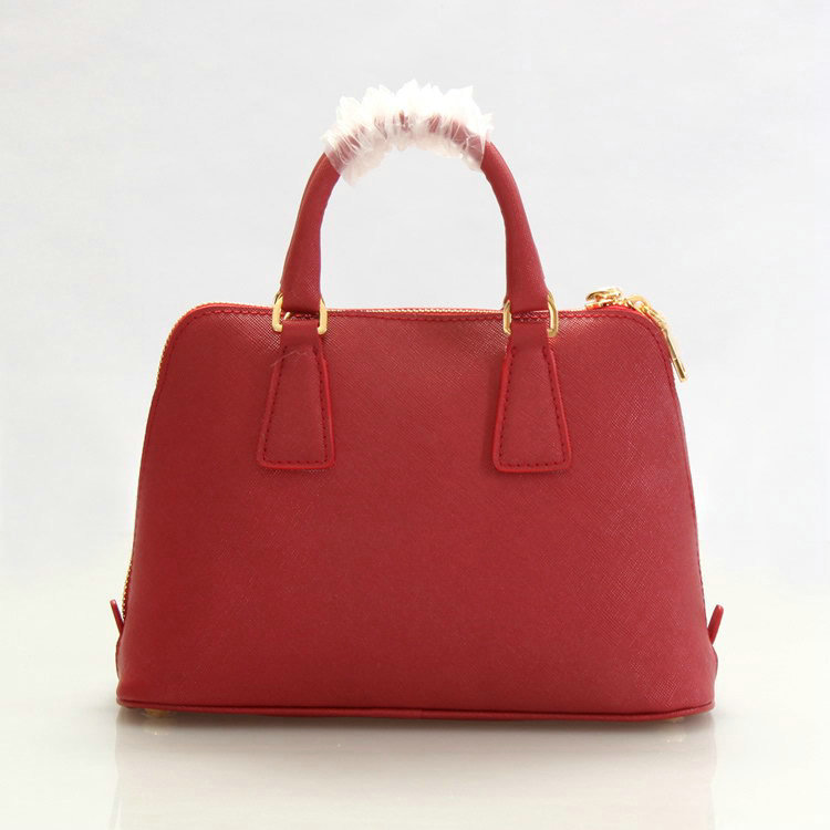 2014 Prada Saffiano Leather Small Two Handle Bag BL0838 red for sale